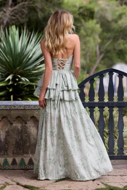 The Payton Dress in Sage Tapestry