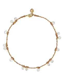 The Pearl Drip Drop Anklet Duo