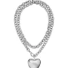 The Puffy Heart Necklace in Silver