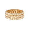 The Puffy Heart Stud Bracelet Stack