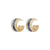 The Puffy Stud Hoop Earrings