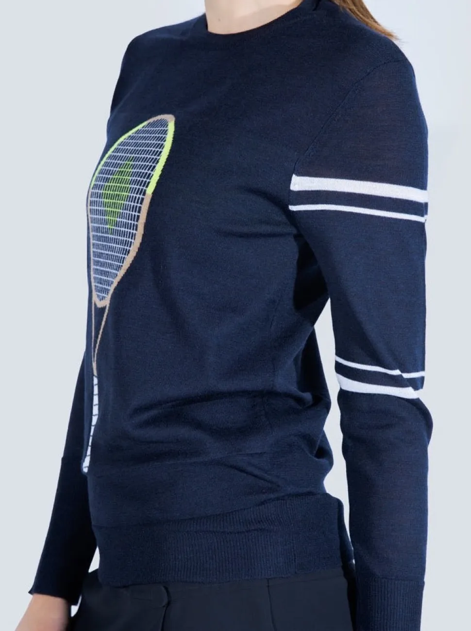The Racquet Sweater in Navy