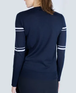 The Racquet Sweater in Navy