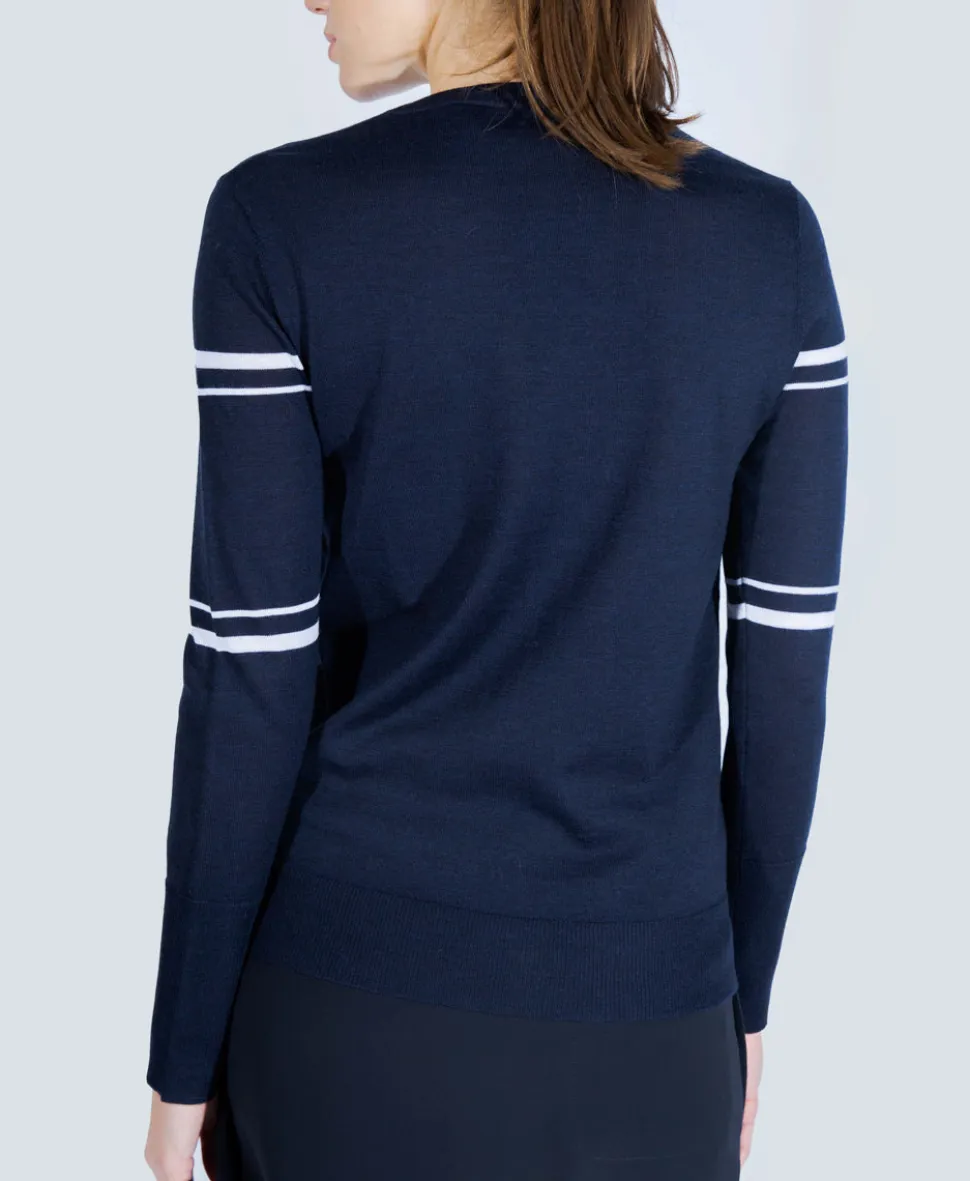 The Racquet Sweater in Navy