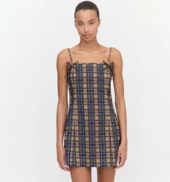 The Rennie Dress in Brown Spencer Plaid