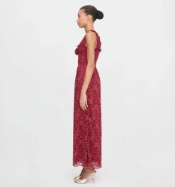 The Rosetta Nap Dress in Claret Lace