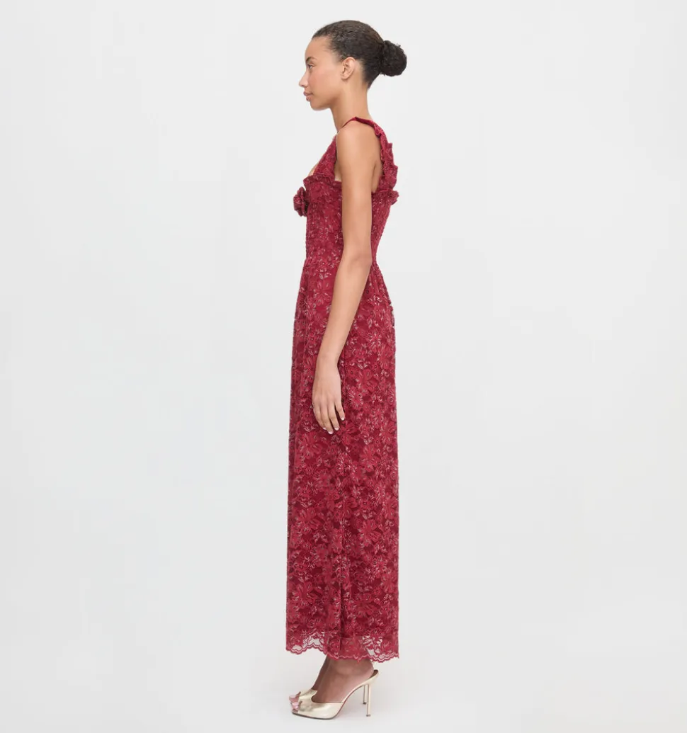 The Rosetta Nap Dress in Claret Lace