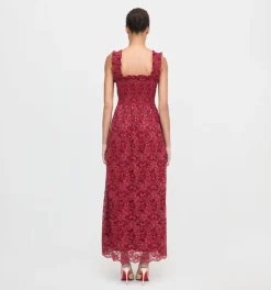 The Rosetta Nap Dress in Claret Lace