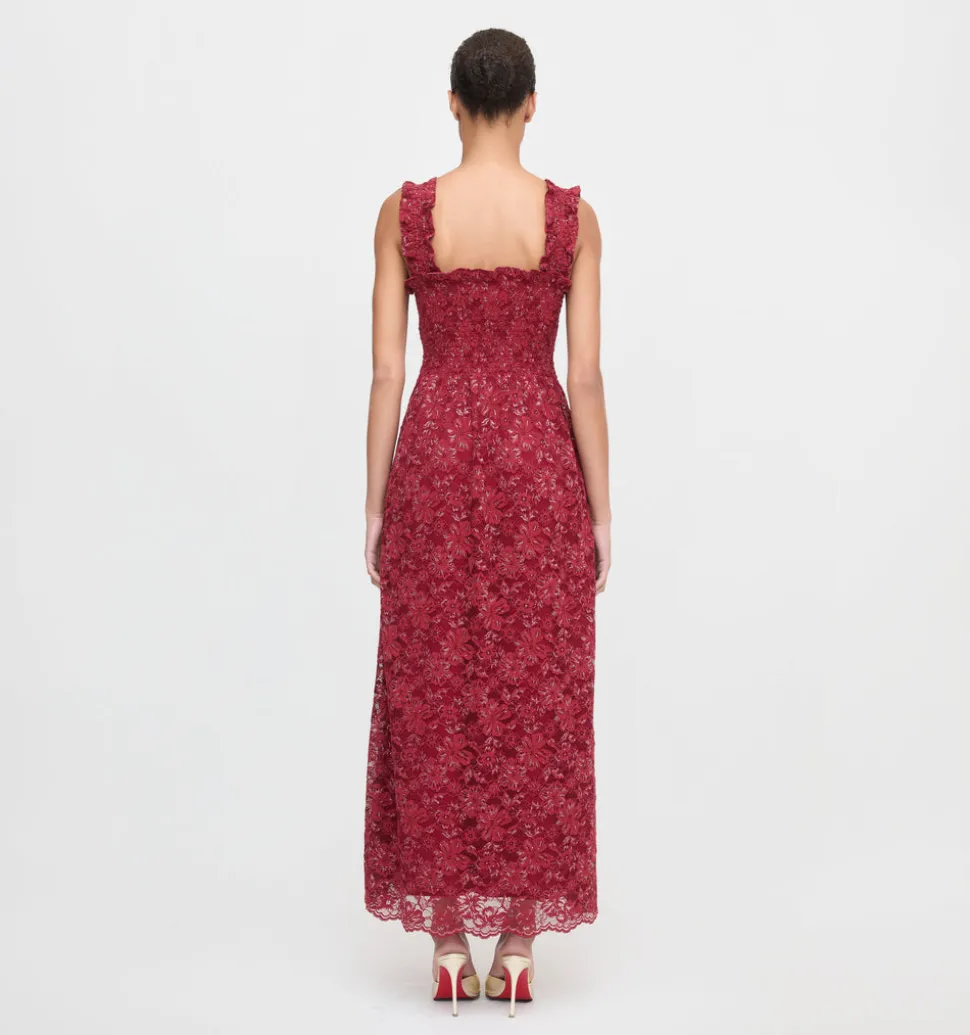 The Rosetta Nap Dress in Claret Lace