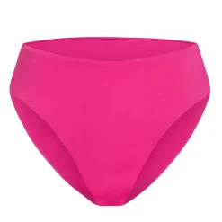 The 90s High Waist Bikini Bottom in Fuchsia
