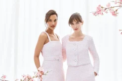 The Sasha Dress in Pink & White