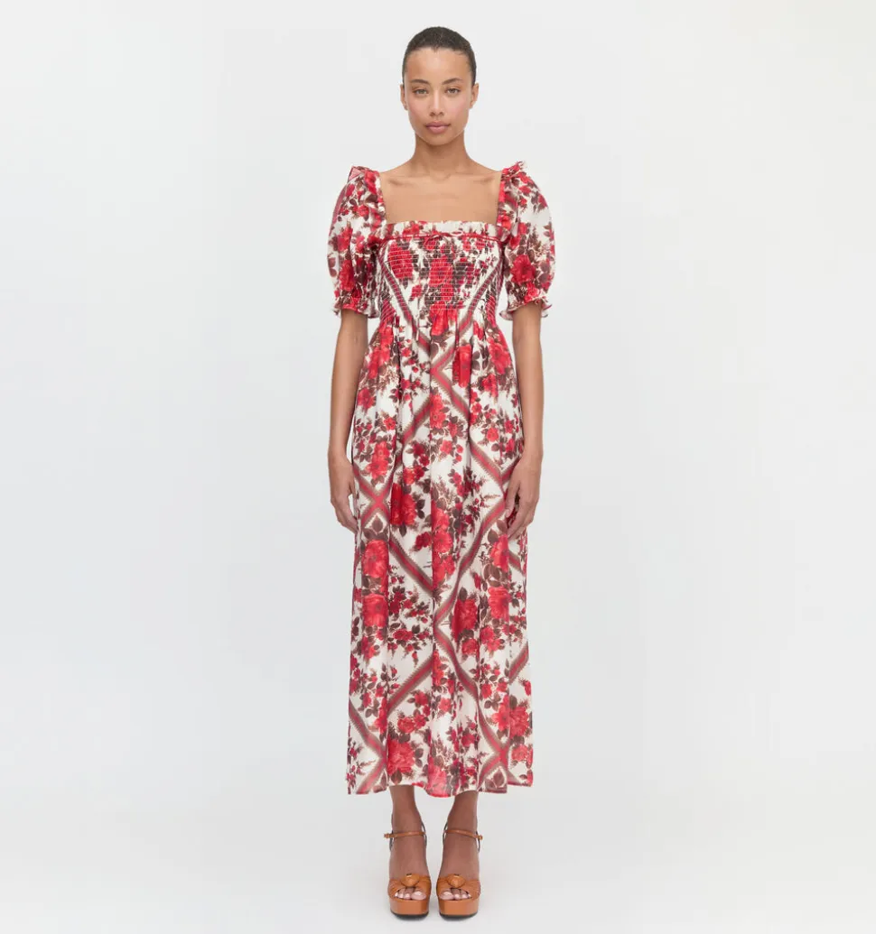 The Scarlett Nap Dress in Red Diamond Rose