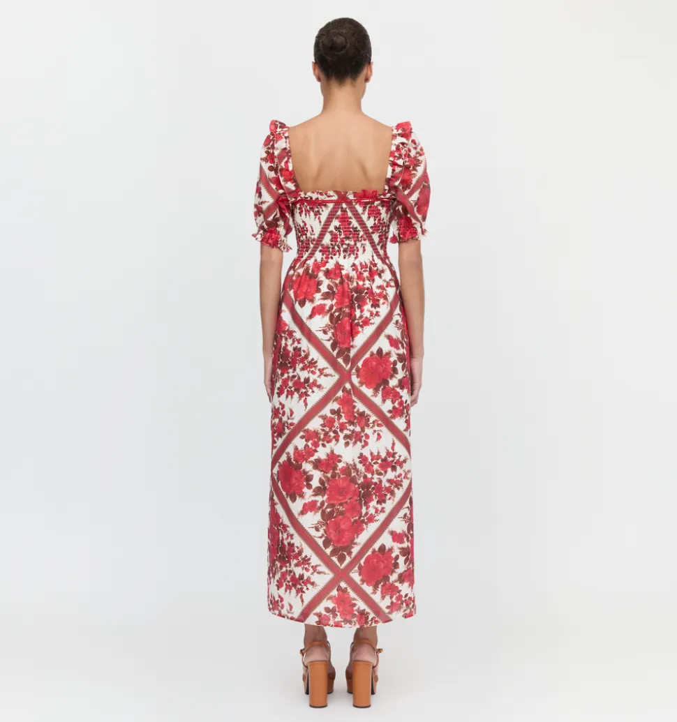 The Scarlett Nap Dress in Red Diamond Rose