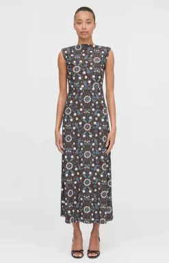 The Sloane Dress in Chocolate Swedish Floral