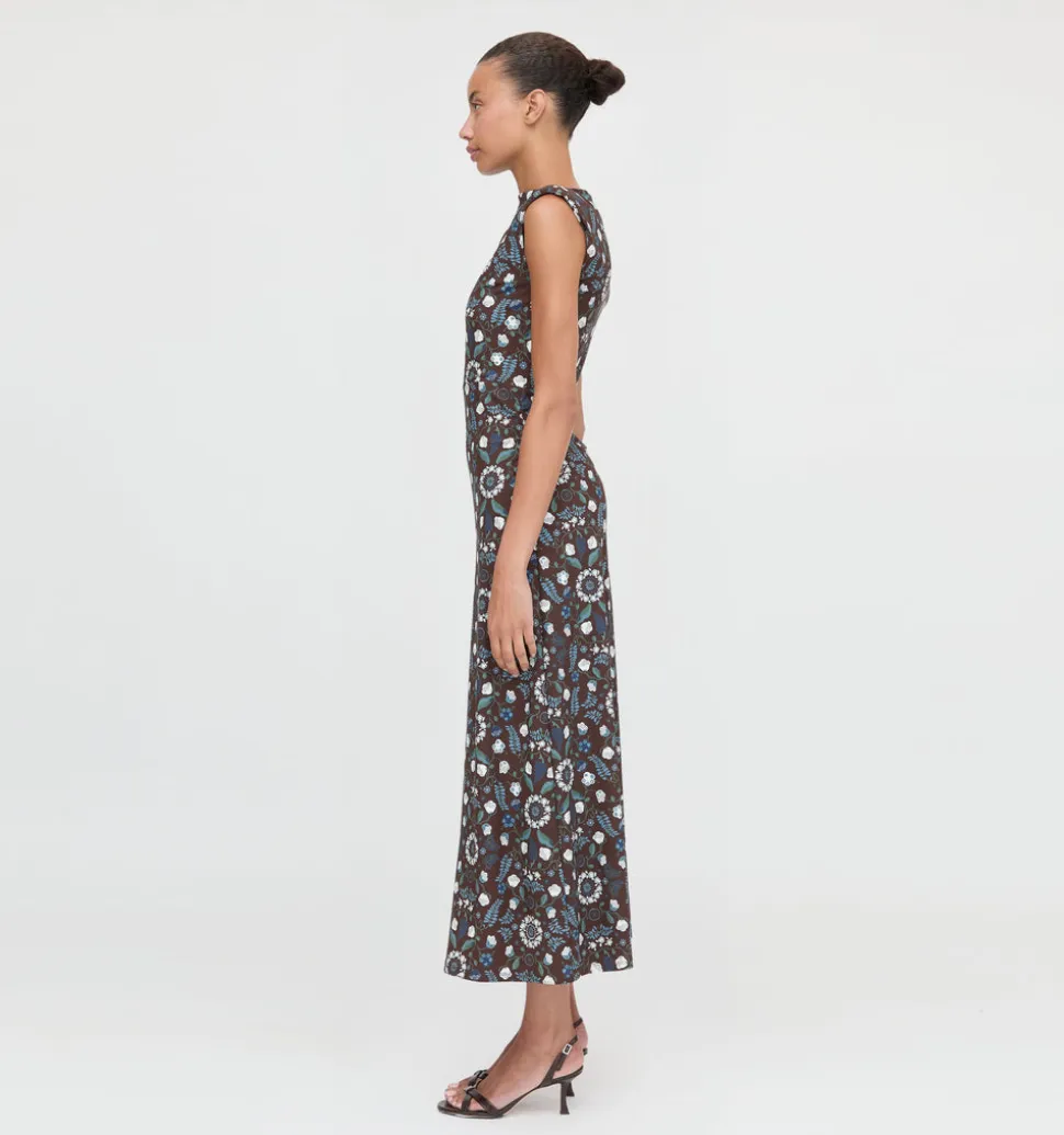 The Sloane Dress in Chocolate Swedish Floral