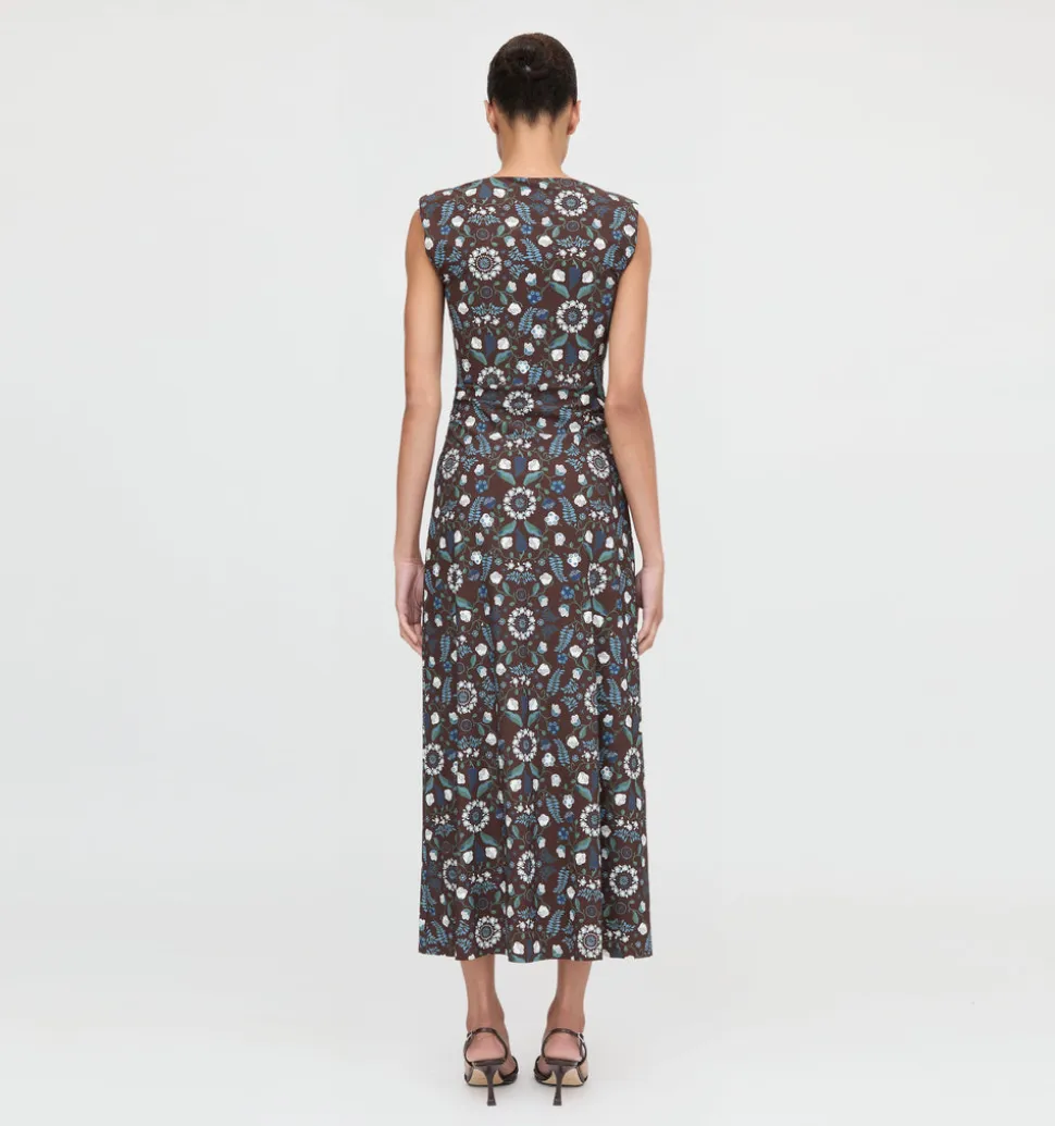 The Sloane Dress in Chocolate Swedish Floral