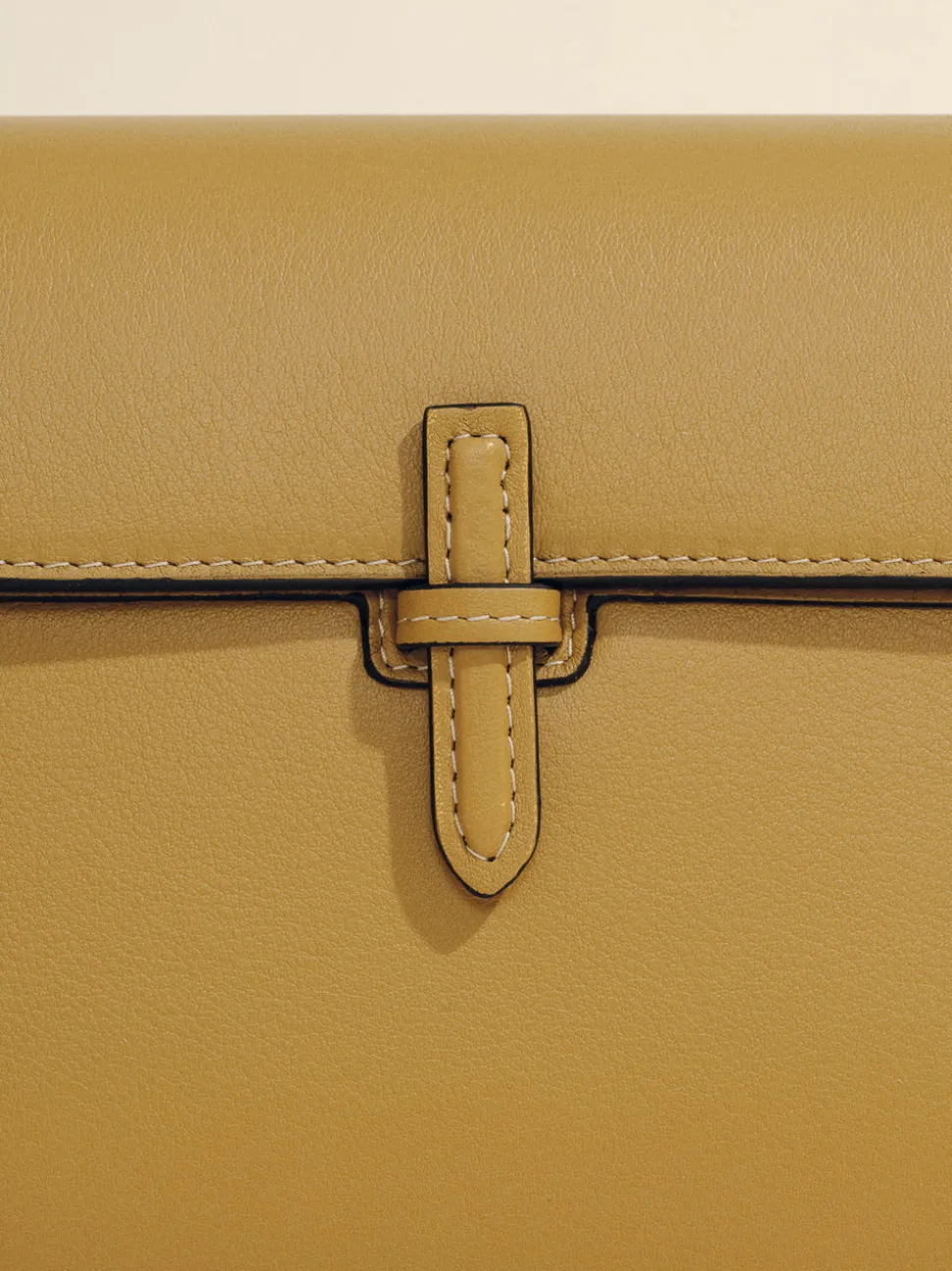 The Small Soft Clutch in Caramel Nappa