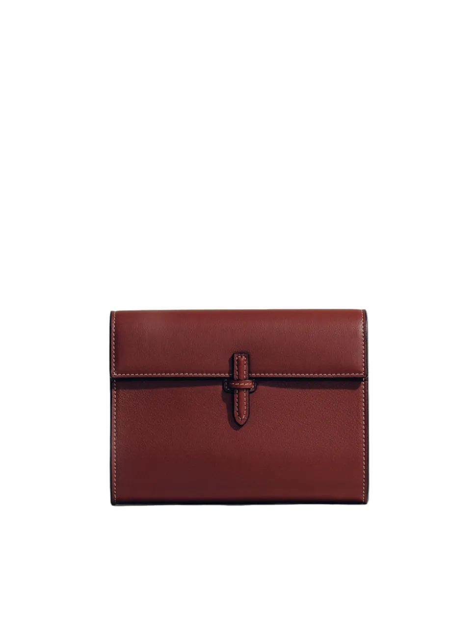 The Small Soft Clutch in Deep Red Nappa