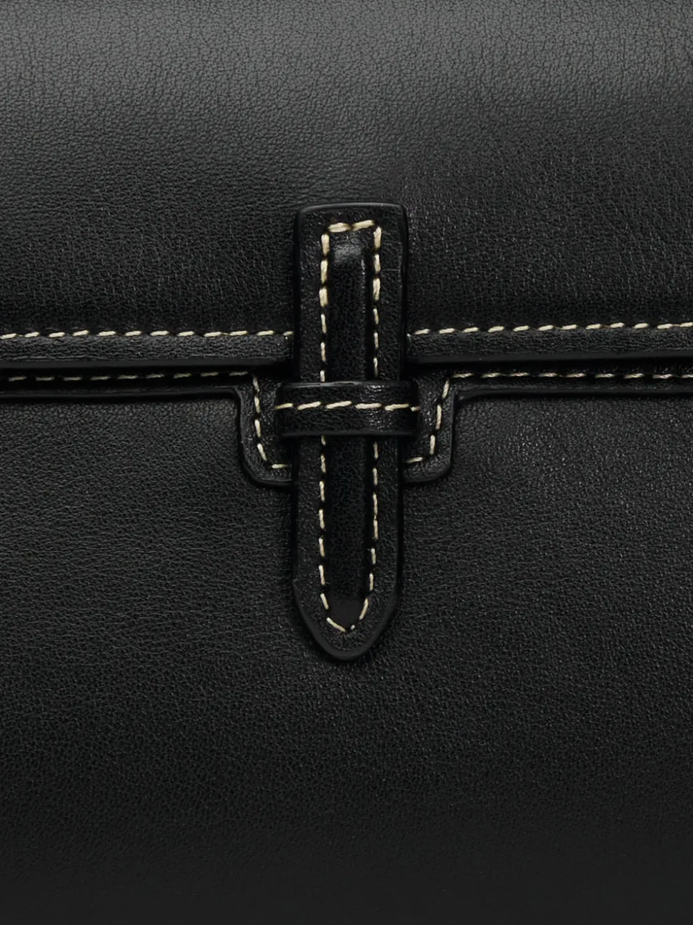 The Small Soft Clutch in Black Nappa