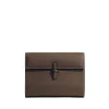 The Small Soft Clutch in Dark Brown Nappa