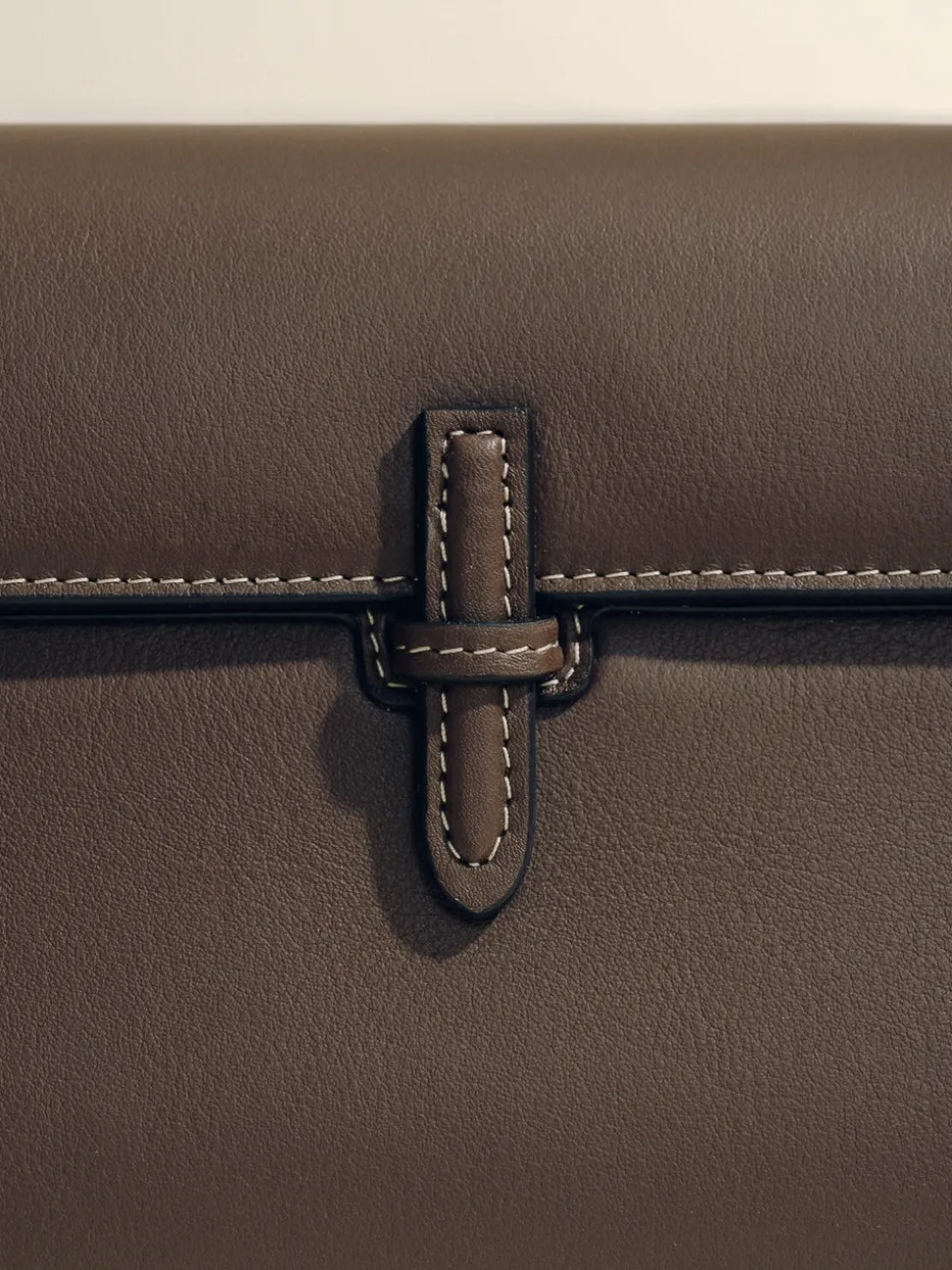 The Small Soft Clutch in Dark Brown Nappa