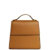 The Small Top Handle in Camel Nappa
