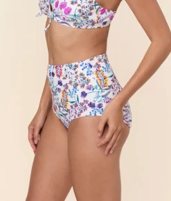 The Super High Waist Bikini Bottom in Botanical Floral