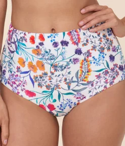 The Super High Waist Bikini Bottom in Botanical Floral