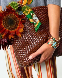 The Super Size Happy Cord Bracelet in Brown