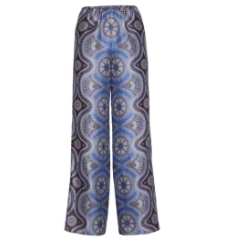The Taylor Pant in Brown Cobalt Medallion