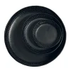 The Tray Set in Black Leather Lace Trim