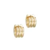The Triple Tube Huggie in Gold