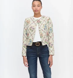 The Virginia Jacket in Tapestry Trellis Brocade