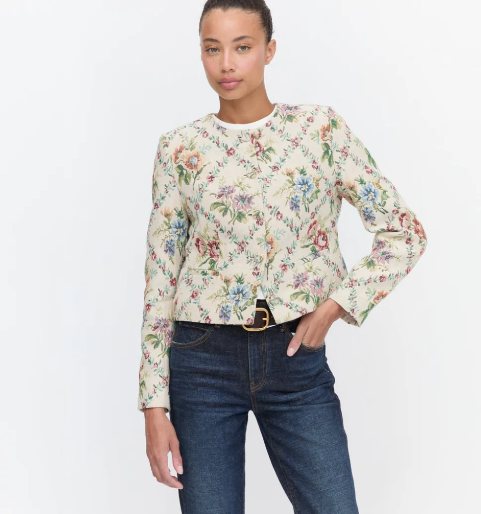 The Virginia Jacket in Tapestry Trellis Brocade