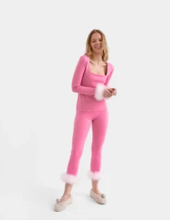 The Weekend Chic Set with Leggings in Pink
