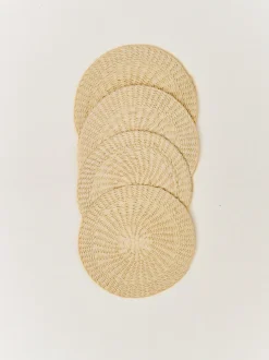 The Woven Coaster in Natural Fiber, Set of 4