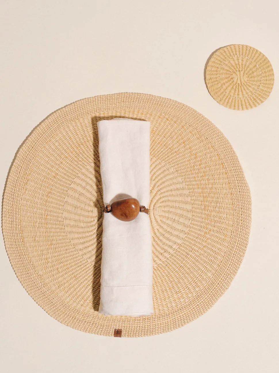 The Woven Placemat in Sand, Set of 4