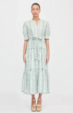 The Yara Dress in Green Provence Floral