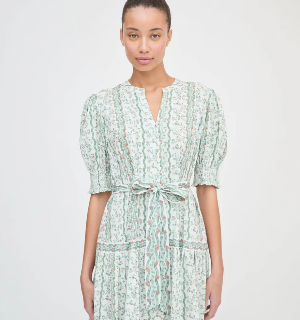 The Yara Dress in Green Provence Floral