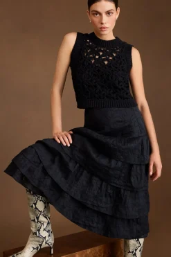 Thea Shell Top in Black