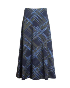 Thea Skirt in Maritime Blue & Army Multi
