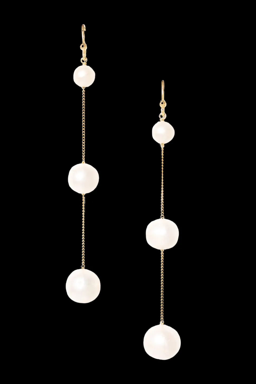 Tiered Floating Pearl Earrings