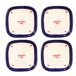 Tiny “Caviar Me” Plates, Set of 4