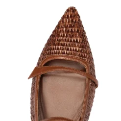 Tita Raffia Flat in Chocolate Fondue