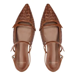 Tita Raffia Flat in Chocolate Fondue