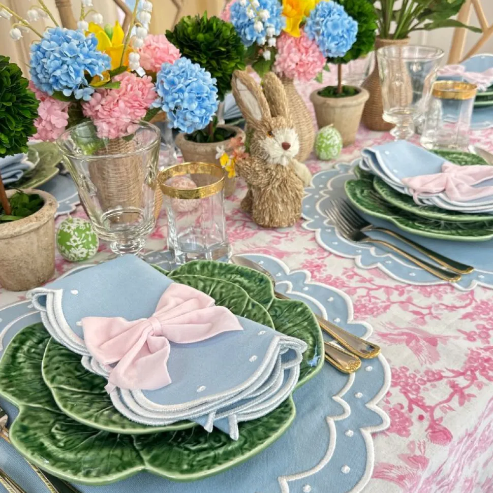 Toile de Jouy Birds Pink Tablecloth