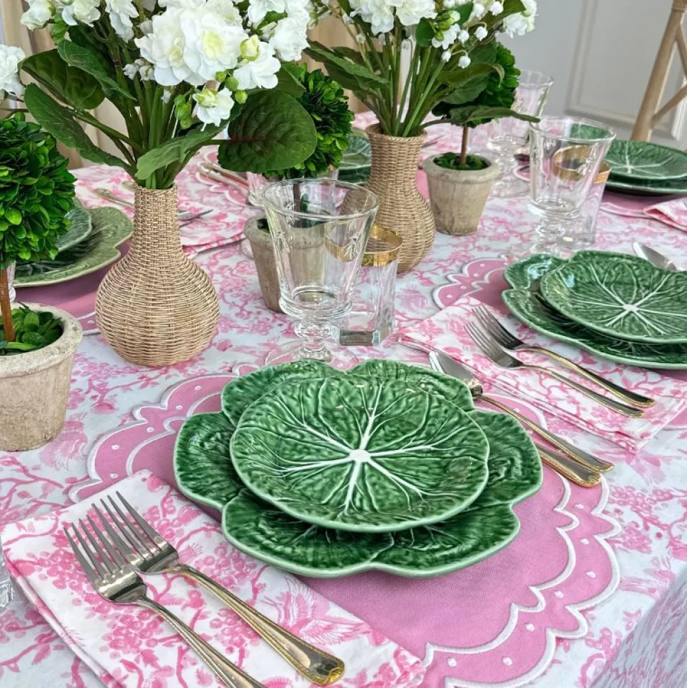 Toile de Jouy Birds Pink Tablecloth
