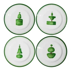 Topiary Dinner Plates in Multi, Set of 4
