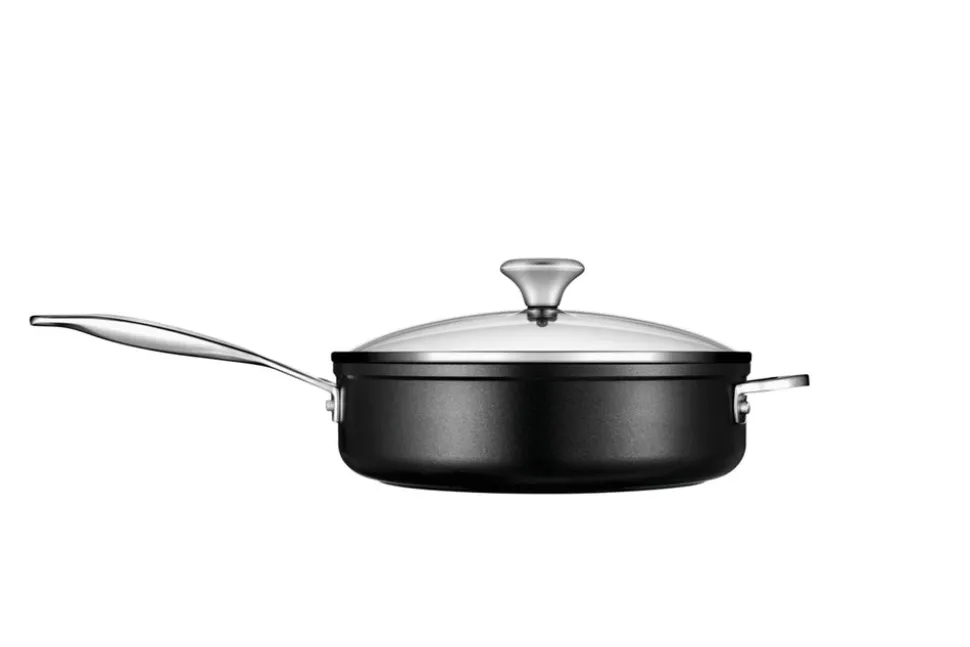 Toughened Nonstick PRO 4-1/4 qt. Saute Pan with Helper Handle & Glass Lid