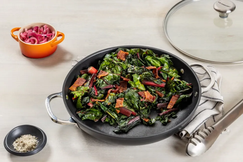 Toughened Nonstick PRO 4 qt. Shallow Casserole & Braiser with Glass Lid